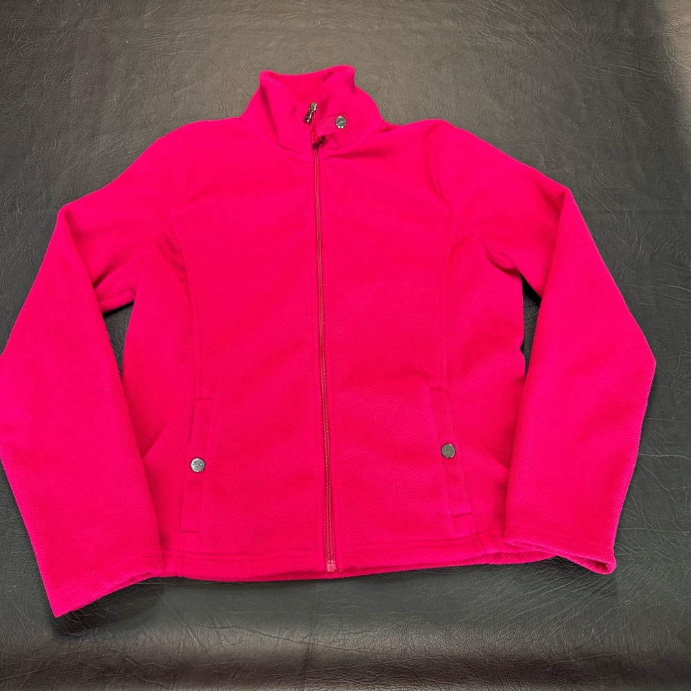 Lauren Active Ralph Lauren Hot Pink Fleece Jacket Zip Front Women’s Medium